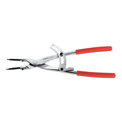 Facom Pinze per anelli di sicurezza con serraggio esterno, ganasce diritte, con cremagliera, l anello 85 - 200mm