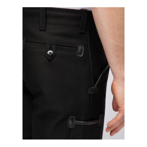 Pioneer pantalon de guilde avec poches à genoux en Cordura, twist double pilote, noir, taille 90
