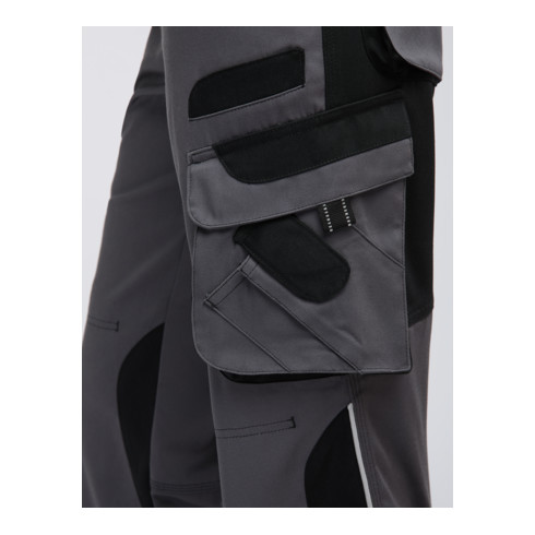 Pionier Bundhose Damen TOOLS, 285 g/m², grau/schwarz, Gr. 48