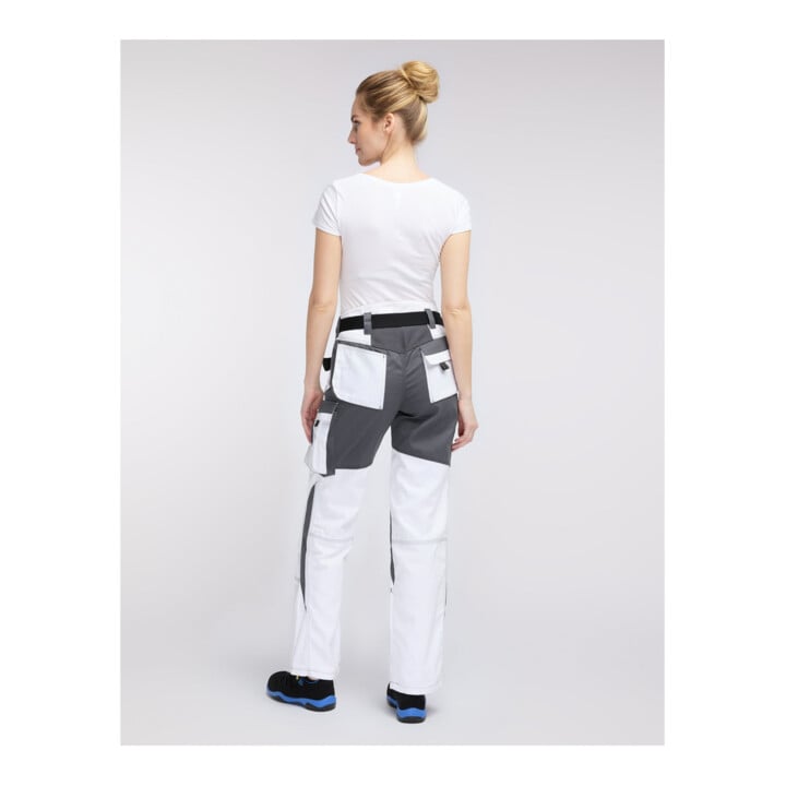 Pionier Bundhose Damen TOOLS, 285 g/m², weiß/grau, Gr. 28