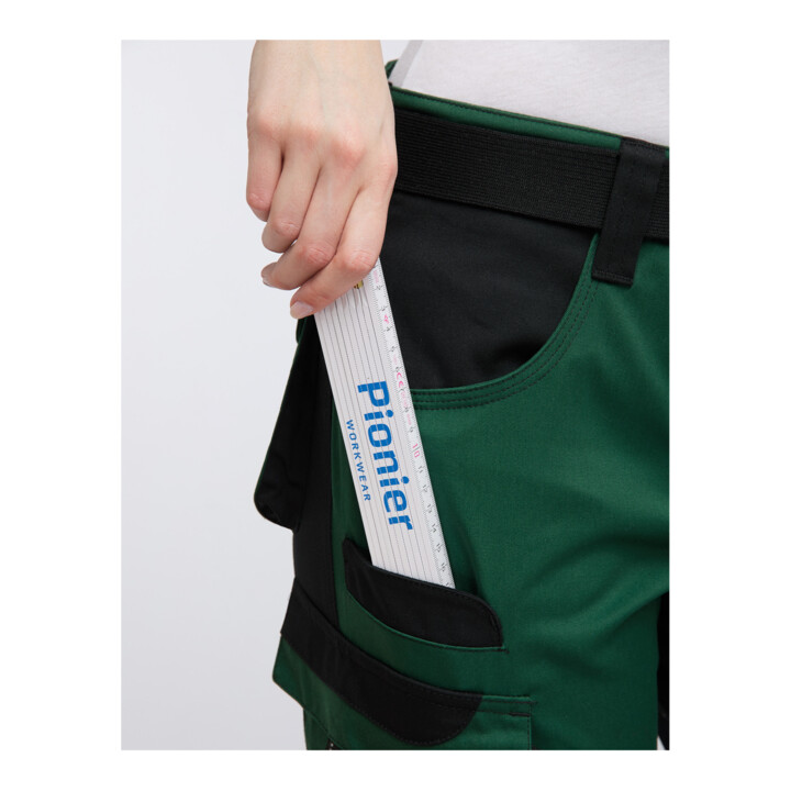 Pionier Bundhose Damen TOOLS PLUS, 285 g/m², grün/schwarz, Gr. 44