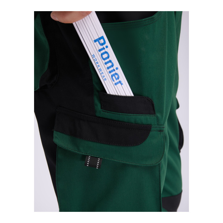 Pionier Latzhose TOOLS PLUS, grün/schwarz