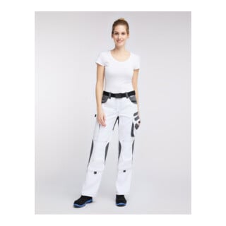 Pionier Pantalon à bretelles femme TOOLS, blanc/gris
