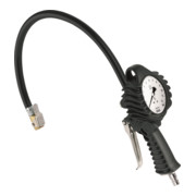 Aerotec Pistola per gonfiaggio pneumatici ad aria compressa 12 bar/80mm quadrante/tarata/tubo flessibile 750mm