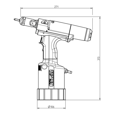 Gesipa Pistola per rivetti ciechi FireFox 2 - M 6