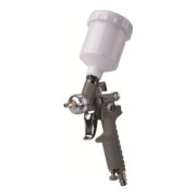 Aerotec Pistola per verniciatura a spruzzo ad aria compressa mini HVLP ugello 0,8+0,5mm/coppetta in plastica