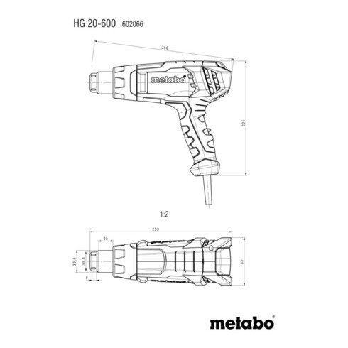 Pistolet à air chaud HG 20-600 (602066500) metaBOX 145