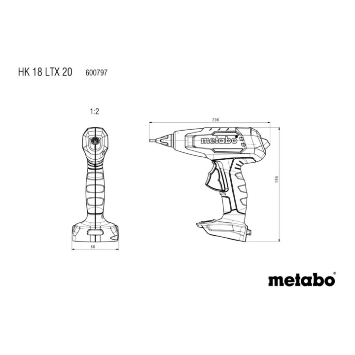Pistolet à colle chaude Metabo HK 18 LTX 20 (600797850)