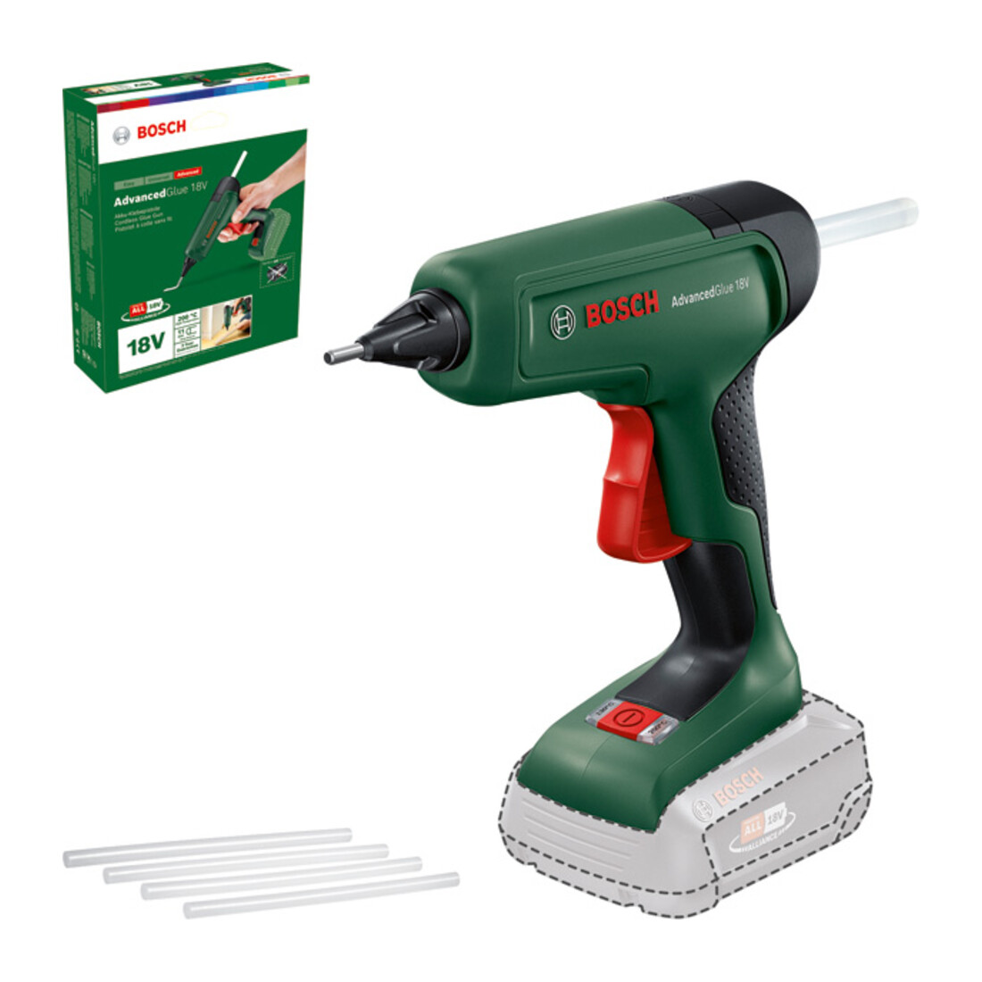Pistolet à colle sans fil AdvancedGlue 18V Bosch