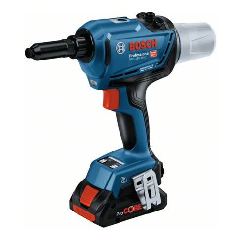 Pistolet à riveter sans fil GRG 18V-16 C Bosch : 2 batteries ProCORE18V 4,0Ah, L-BOXX