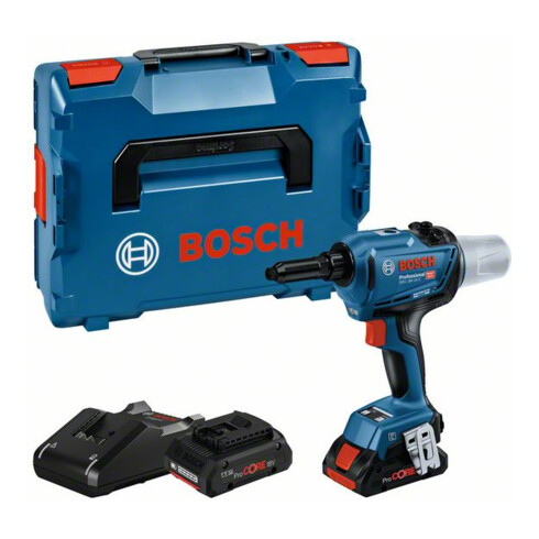 Pistolet à riveter sans fil GRG 18V-16 C Bosch : 2 batteries ProCORE18V 4,0Ah, L-BOXX
