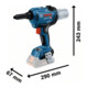 Pistolet à riveter sans fil GRG 18V-16 C Bosch : 2 batteries ProCORE18V 4,0Ah, L-BOXX-4