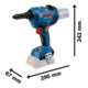 Pistolet à riveter sans fil GRG 18V-16 C Bosch en L-BOXX-2