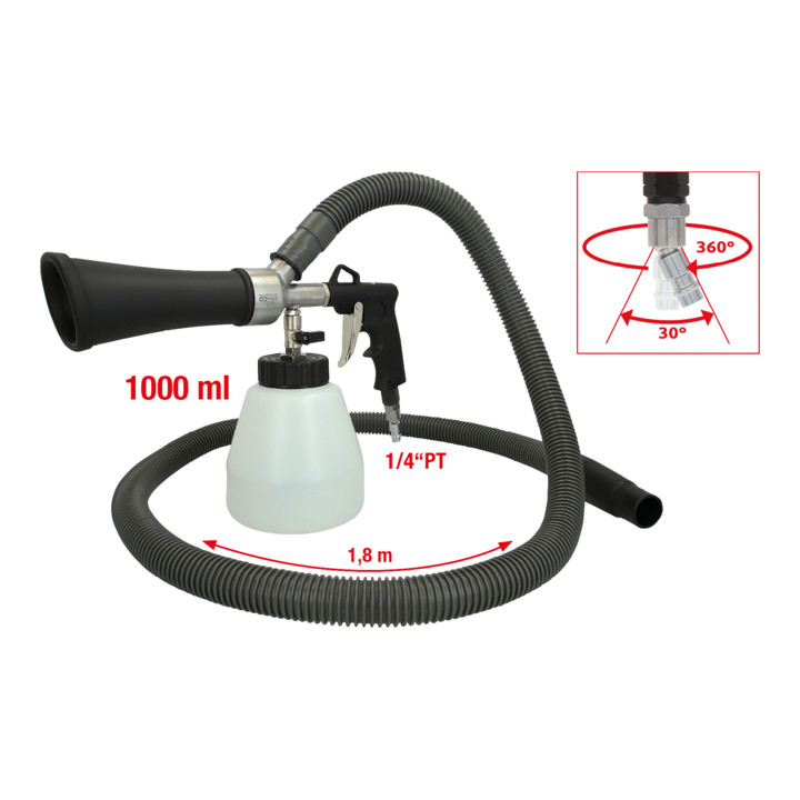 Pistolet de nettoyage à air comprimé KS Tools avec dispositif d'aspiration, 3 pièces