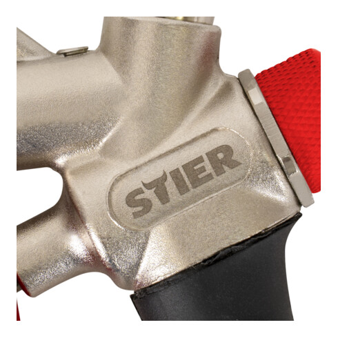 Pistolet de soufflage STIER avec buse remplaçable et FlowControl