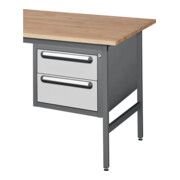 Placard inférieur H395xl490xP600mm 1 x 150, 1 x 180 mm mét. anthracite, sim. RAL-4
