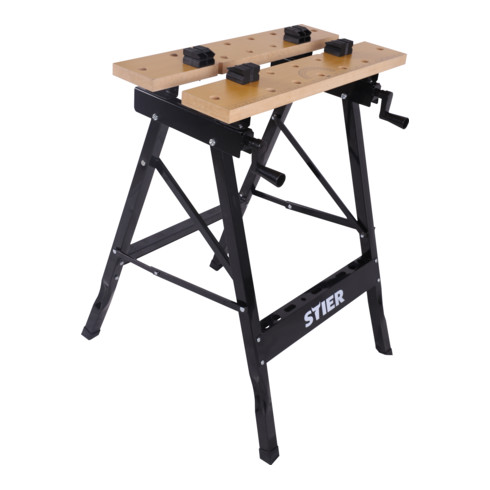 Plan de travail et table de serrage repliable STIER, 100 kg