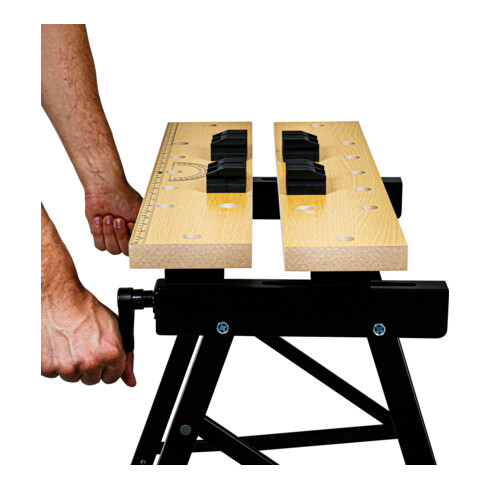 Plan de travail et table de serrage repliable STIER, 100 kg