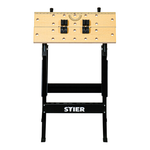 Plan de travail et table de serrage repliable STIER, 100 kg