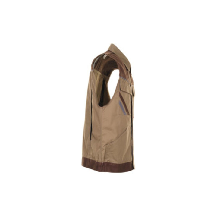 Planam Weste Highline khaki/braun/zink