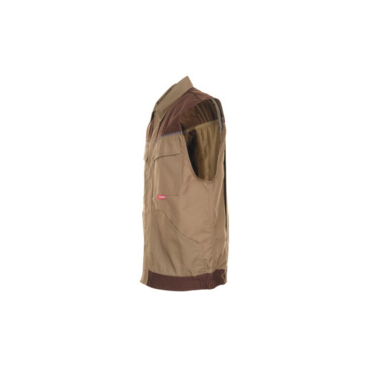 Planam Weste Highline khaki/braun/zink