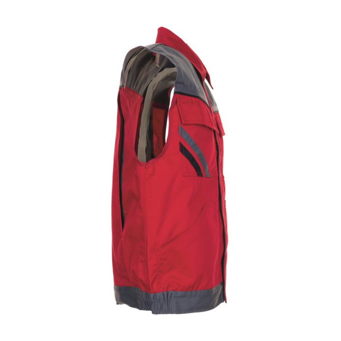 Planam Weste Highline rot/schiefer/schwarz