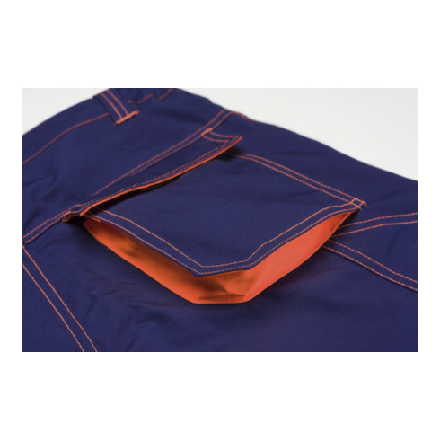 Planam Bundhose Basalt Neon marine/orange