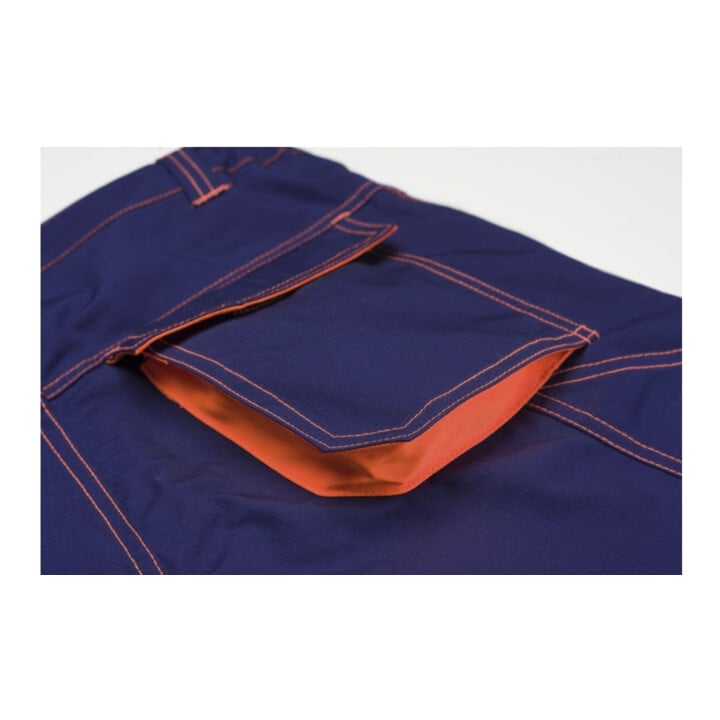 Planam Bundhose Basalt Neon marine/orange 44