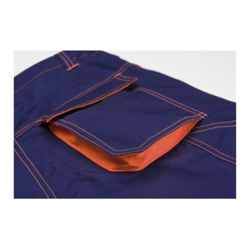 Planam Bundhose Basalt Neon marine/orange