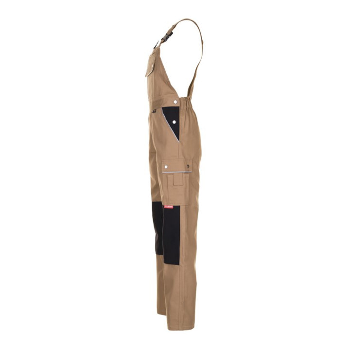 Planam Dungarees Canvas 320 kaki/noir