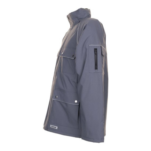 Planam Winterparka Canvas 320 grau/schwarz