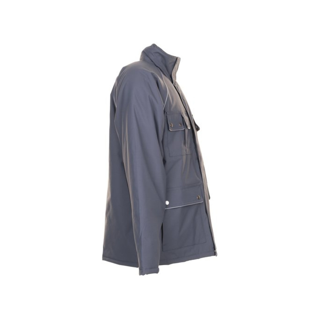 Planam Winterparka Canvas 320 grau/schwarz