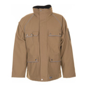 Planam Winterparka Canvas 320 khaki/schwarz-1
