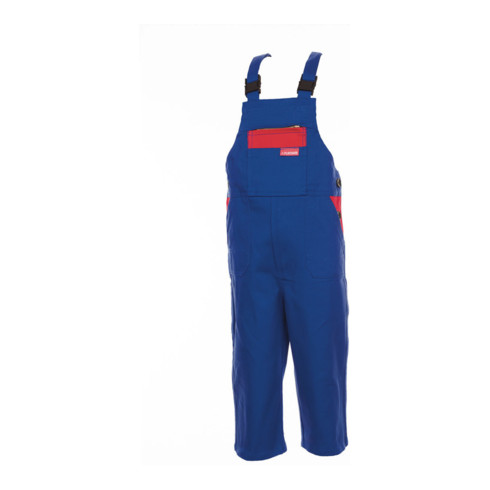 Planam Kinder-Latzhose kornblau/mittelrot