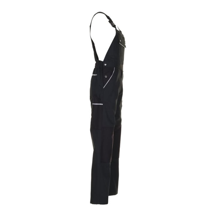 Planam Latzhose Canvas 320 schwarz/schwarz 48