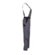 Planam Damen-Latzhose schiefer/schwarz/rot