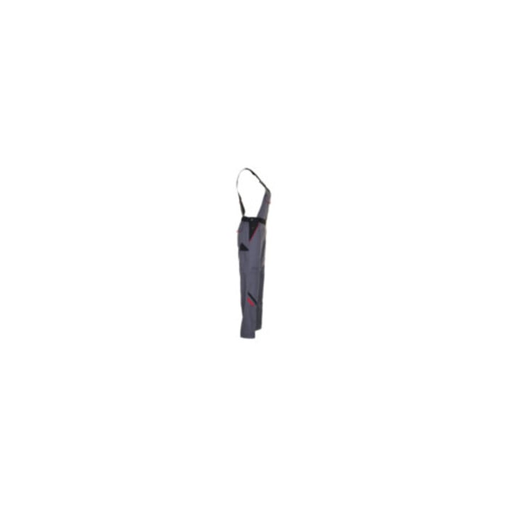 Planam Damen-Latzhose schiefer/schwarz/rot