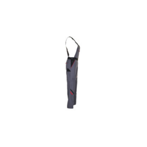 Planam Damen-Latzhose schiefer/schwarz/rot