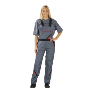 Planam Latzhose Highline Damen schiefer/schwarz/rot 50 Planam Latzhose Highline Damen schiefer/schwarz/rot 50