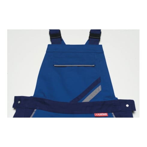 Planam Damen-Latzhose schiefer/schwarz/rot