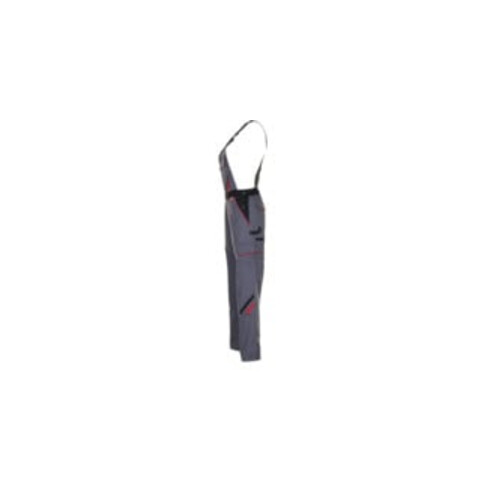 Planam Damen-Latzhose schiefer/schwarz/rot