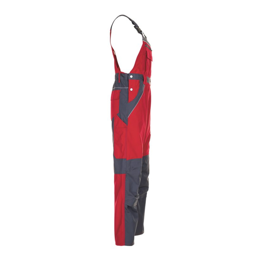 Planam Latzhose rot/schiefer