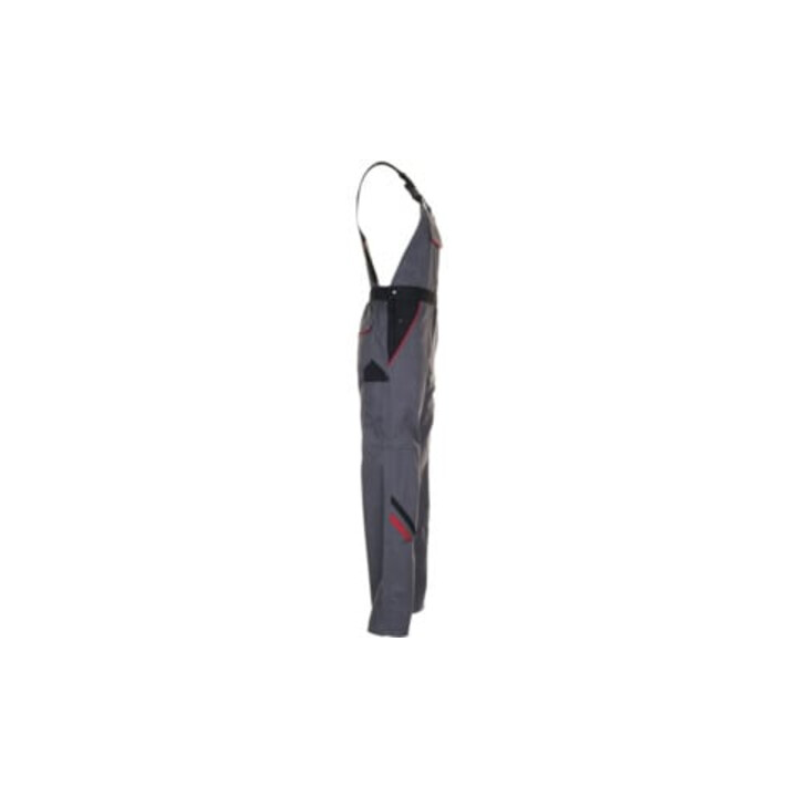 Planam Latzhose schiefer/schwarz/rot 50