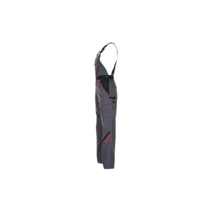 Planam Latzhose schiefer/schwarz/rot 50