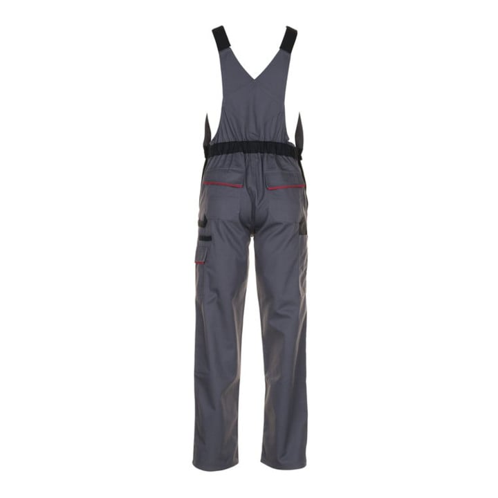 Planam Latzhose schiefer/schwarz/rot 52