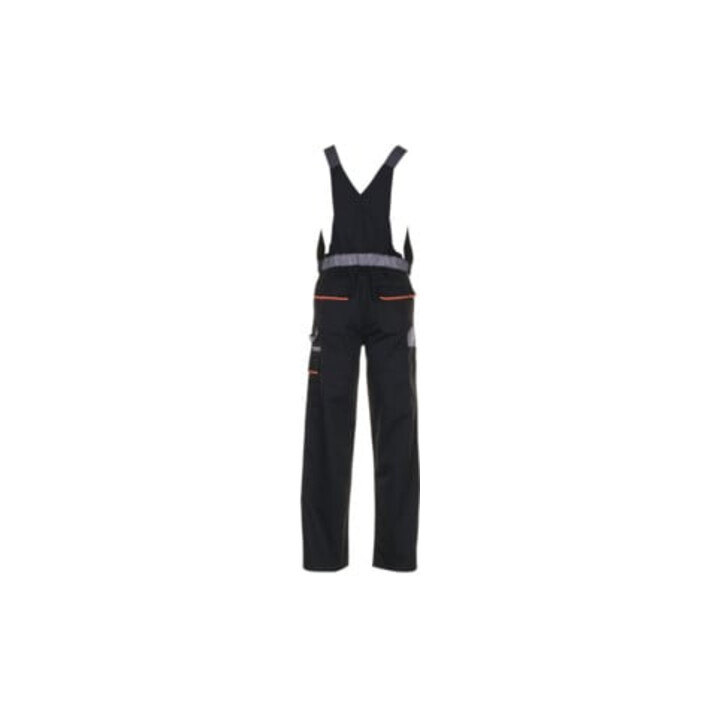 Planam Latzhose Visline schwarz/orange/zink