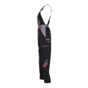 Planam Latzhose Visline schwarz/orange/zink-5