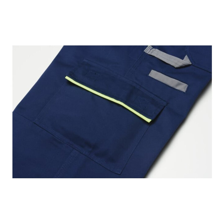 Planam Latzhose Visline schwarz/orange/zink