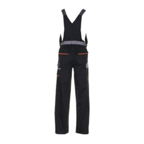 Planam Latzhose Visline schwarz/orange/zink