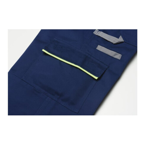 Planam Latzhose Visline schwarz/orange/zink